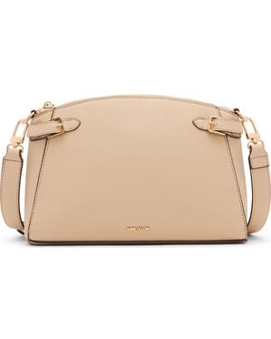 Anne Klein Belted Dome Crossbody Bag - Natural