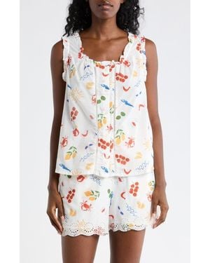C&C California Katina Cotton Tank Top - White