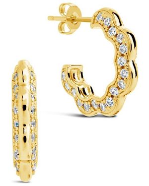 Sterling Forever Marisole Hoop Earrings - Metallic