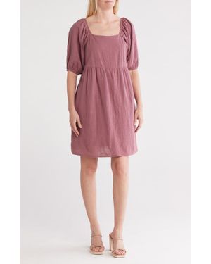 Melrose and Market Puff Sleeve Textured Dress