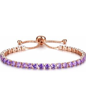 Rebel Crystal Slider Bracelet - Purple