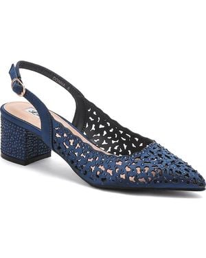 Lady Couture Donn Embellished Slingback Pump - Blue