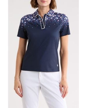 Original Penguin Engineered Zen Floral Polo - Blue