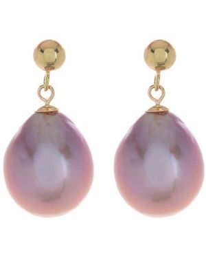 Effy 14K 10-10.5Mm Freshwater Pearl Drop Earrings - Purple