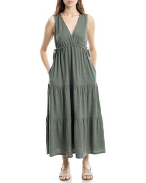 max studio sleeveless tiered maxi dress MAX STUDIO Sleeveless Tiered Maxi Dress in Ecru/spice/turq Palace Garden at Nordstrom Rack, Size 1X