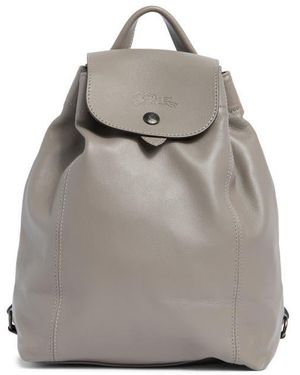 Longchamp Le Pliage Leather Backpack - Gray