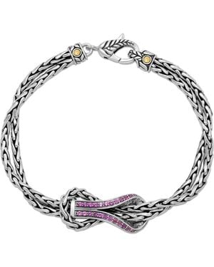 Samuel B. Rhodolite Buckle Bracelet - Purple