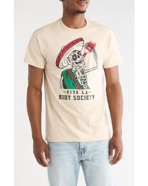 Riot Society Viva La Riot Graphic T-Shirt - Natural