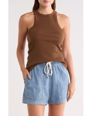 James Perse Ribbed Knit Tank - Brown