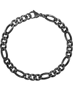 Effy Titanium Figaro Chain Bracelet - Black
