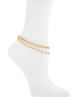 Nordstrom Rack Core Chain 2-Pack Anklets - White