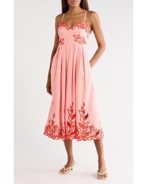 Cinq À Sept Maude Embroidered A-Line Dress