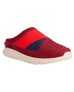 Revitalign Basin Quilted Leather Clog - Red