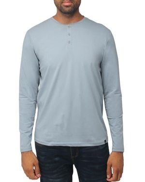 Xray Jeans Long Sleeve Henley - Blue
