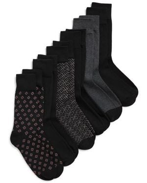 Ted Baker Assorted 6-Pack Crew Dress Socks - Black