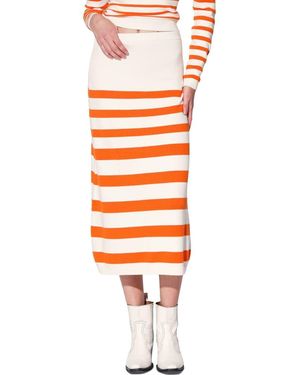 Walter Baker Lidia Stripe Skirt - Orange