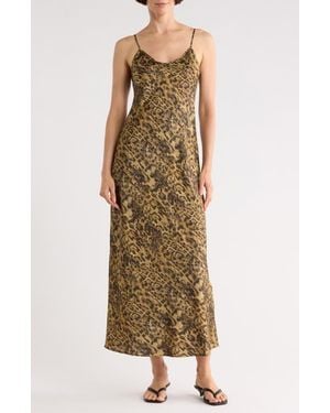 AllSaints Bryony Satin Slipdress - Metallic