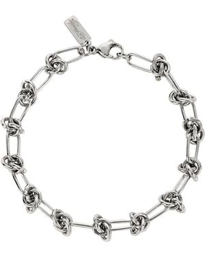 Ed Hardy Stainless Steel Knot Station Chain Bracelet - Metallic