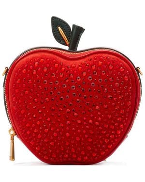 Kate Spade Big Apple Embellished Smooth Leather Crossbody Bag - Red