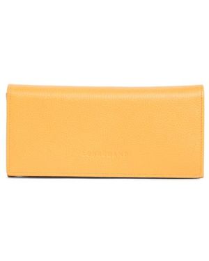 Longchamp Long Continental Snap Wallet - Orange