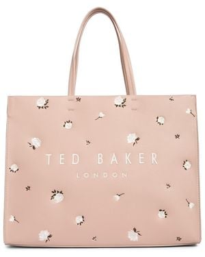 Ted Baker Sawyer Large Tote With Scarf - Pink