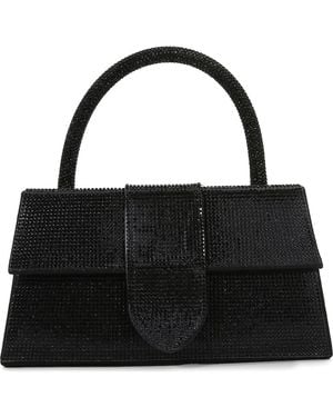 BERNESS Rhinestone Embellished Top Handle Bag - Black