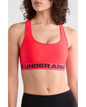 Under Armour Armor Crossback Medium Impact Sports Bra - Red