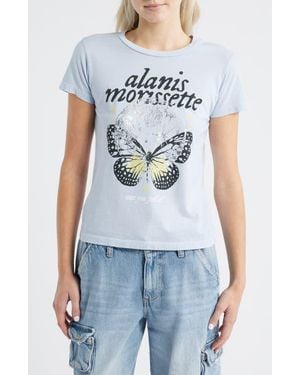 Daydreamer Alanis Morissette Can You Feel Cotton Graphic T-Shirt - Blue