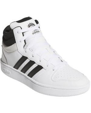 adidas Gender Inclusive Hoops 3.0 Mid Top Sneaker - White