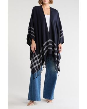 Vince Cotton & Cashmere Cape - Blue