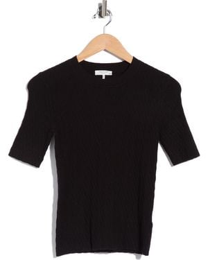 Rag & Bone Tam Short Sleeve Sweater - Black