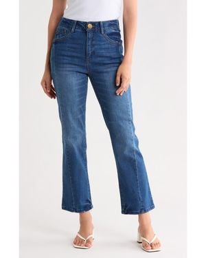 Democracy Twisted Seam High Waist Barely Bootcut Jeans - Blue