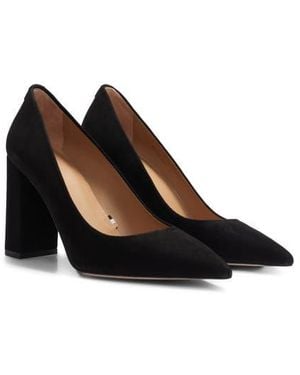 BOSS Janet Block Heel Pointed Toe Pump - Black