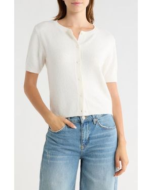 Abound Short Sleeve Cardigan - White