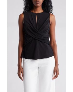 DKNY Crisscross Keyhole Top - Black