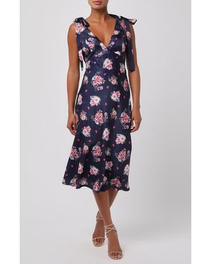 Lulus Henrieta Tie Strap Midi Dress - Blue