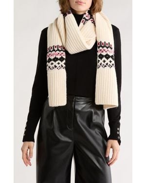 Rag & Bone Leigh Fair Isle Wool Blend Scarf - Black