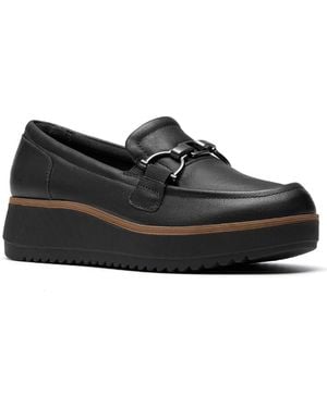 Clarks Zylah Erin Wedge Loafer - Black