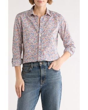 Frank & Eileen Cotton Button-Up Shirt - Purple