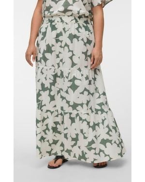 Vero Moda Floral Organic Cotton Maxi Skirt - Multicolor