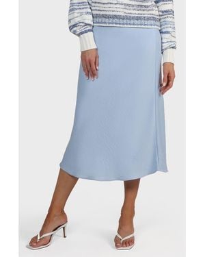 Matty M Phoebe Midi Slipskirt - Blue