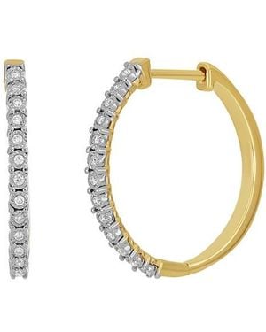 CARRIERE JEWELRY Diamond Hoop Earrings - Metallic