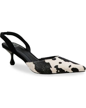 In Touch Footwear Arima Faux Fur Slingback Pump - Black