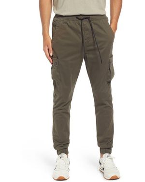 KUWALLA Stretch Cotton Cargo Sweatpants - Green