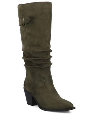 Journee Collection Kaleah Slouchy Boot - Green