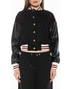 Alexia Admor Ciela Varsity Bomber Jacket - Black