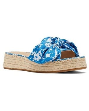 Kate Spade Lucie Espadrille Platform Slide Sandal - Blue