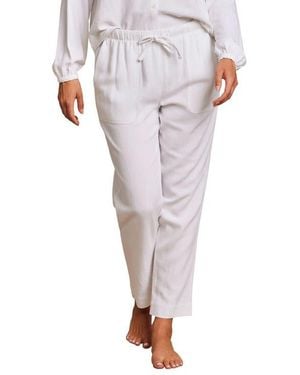 Barefoot Dreams Malibu Collection Tapered Lounge Pants - White