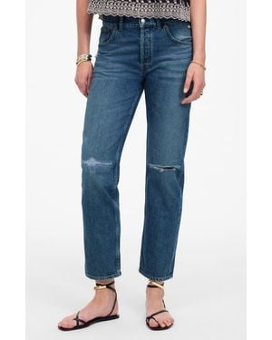 Madewell The Dean Easy Ankle Straight Leg Jeans - Blue