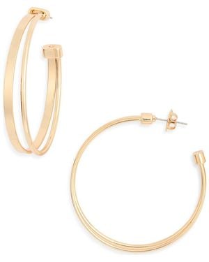Leith Split Hoop Earrings - Metallic